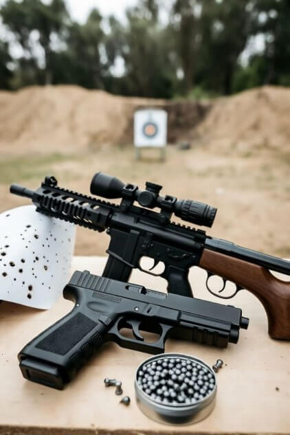 EDB - strzelnica sportowa z wiatrówek w ramach Edukacji dla Bezpieczeństwa dla klas VIII